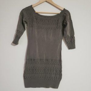 Arden B Knit Dress Wood Brown Size S